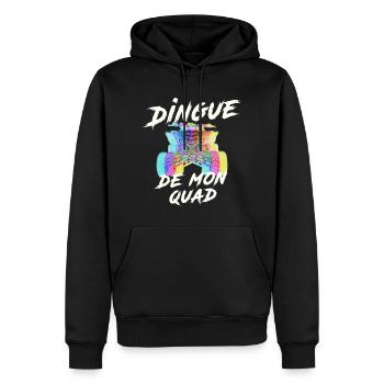 Quad: Crazy quad T-shirt, multi-coloured quad - Men’s Premium Organic Hoodie - black - Front - Nico (187cm)