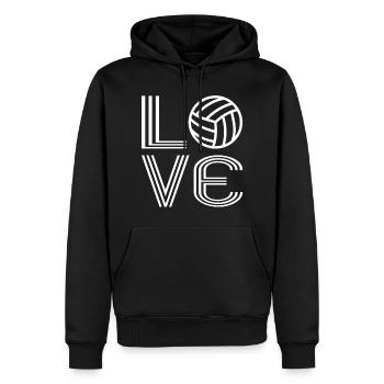 Volleyball-Volleyball - Männer Premium Bio Hoodie - Schwarz - Vorne - Nico (187cm)