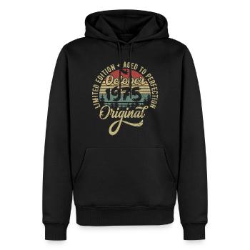 oktober 1975 Jahrestag oktober 1975 oktober - Männer Premium Bio Hoodie - Schwarz - Vorne - Nico (187cm)