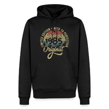 oktober 1985 Jahrestag oktober 1985 oktober - Männer Premium Bio Hoodie - Schwarz - Vorne - Nico (187cm)