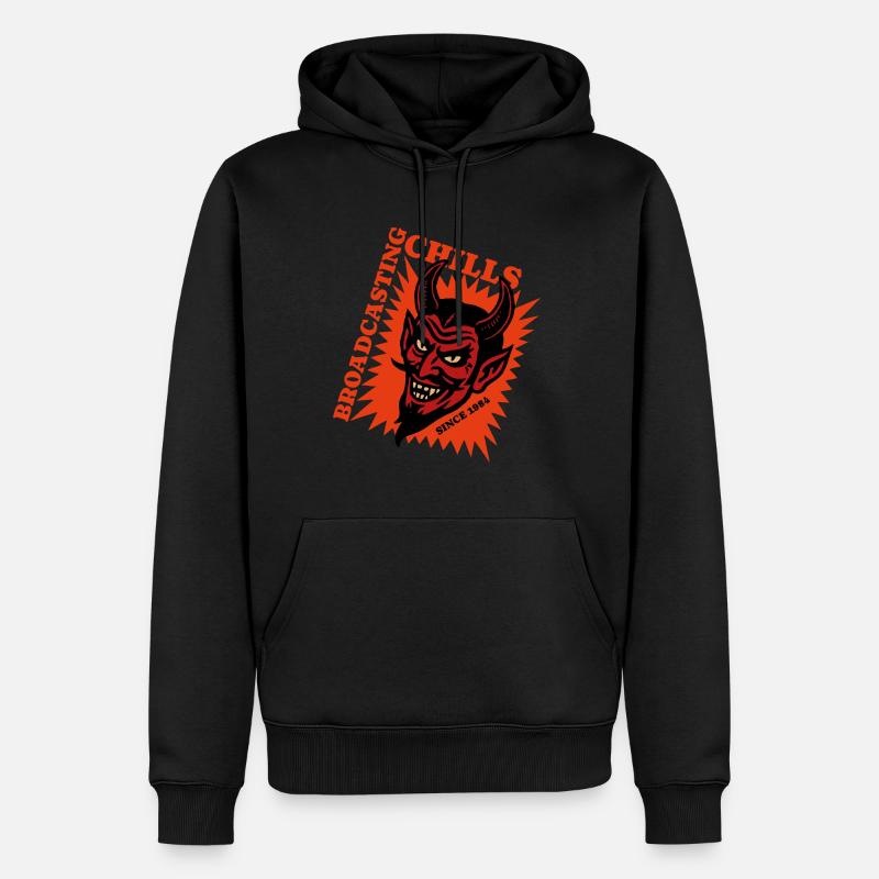 Broadcasting Chills - Devil - Teufel - Männer Premium Bio Hoodie - Schwarz