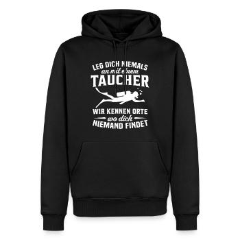 Tauchen Geschenk Tauchen Taucheranzug - Männer Premium Bio Hoodie - Schwarz - Vorne - Nico (187cm)