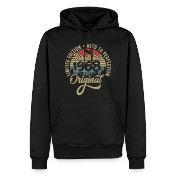 November 1968 Geschenk zum Jahrestag November 1968 - Männer Premium Bio Hoodie - Schwarz - Vorne - Nico (187cm)