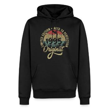 November 1995 Geschenk zum Jahrestag November 1995 - Männer Premium Bio Hoodie - Schwarz - Vorne - Nico (187cm)