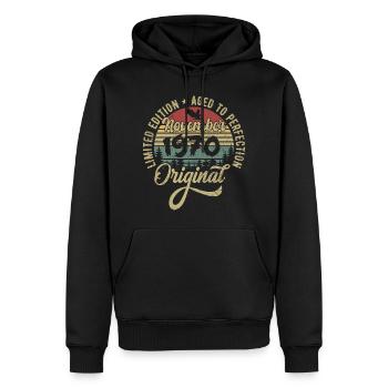 November 1970 Geschenk zum Jahrestag November 1970 - Männer Premium Bio Hoodie - Schwarz - Vorne - Nico (187cm)