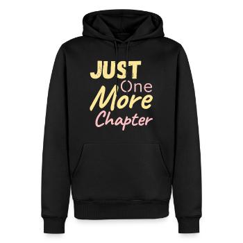Noch Ein Kapitel Mehr Typografie - Männer Premium Bio Hoodie - Schwarz - Vorne - Nico (187cm)