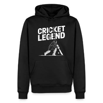 Lustiges Kricket Spruch Vintage Cricket Spiel - Männer Premium Bio Hoodie - Schwarz - Vorne - Nico (187cm)