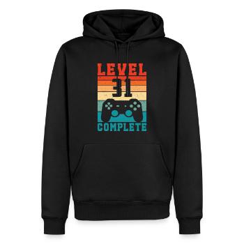 31. Geburtstag Level 31 Complete 31 Jahre Gamer - Männer Premium Bio Hoodie - Schwarz - Vorne - Nico (187cm)