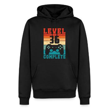 36. Geburtstag Level 36 Complete 36 Jahre Gamer - Männer Premium Bio Hoodie - Schwarz - Vorne - Nico (187cm)