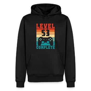 53. Geburtstag Level 53 Complete 53 Jahre Gamer - Männer Premium Bio Hoodie - Schwarz - Vorne - Nico (187cm)