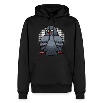 pigeons pigeons colombiers pigeonneurs - Sweat à capuche Premium bio Homme - noir - Devant - Nico (187cm)