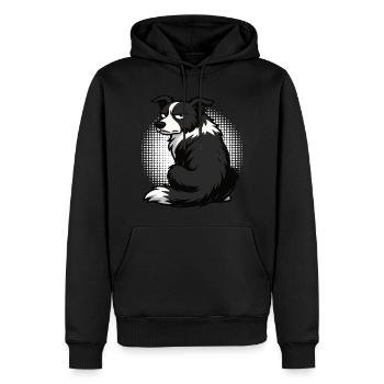 Border Collie Propriétaire Collie Amant de Collie - Sweat à capuche Premium bio Homme - noir - Devant - Nico (187cm)