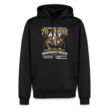 Lustiges 70 Geburtstag Funshirt Opa Geschenk Humor - Männer Premium Bio Hoodie - Schwarz - Vorne - Nico (187cm)