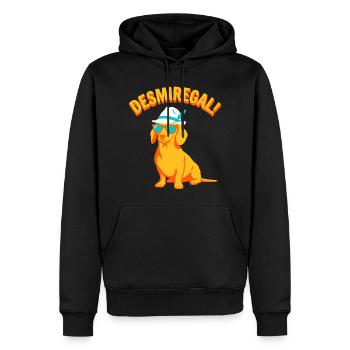 Desmiregal Spruch - Lustiger Dackel Hund Humor - Männer Premium Bio Hoodie - Schwarz - Vorne - Nico (187cm)