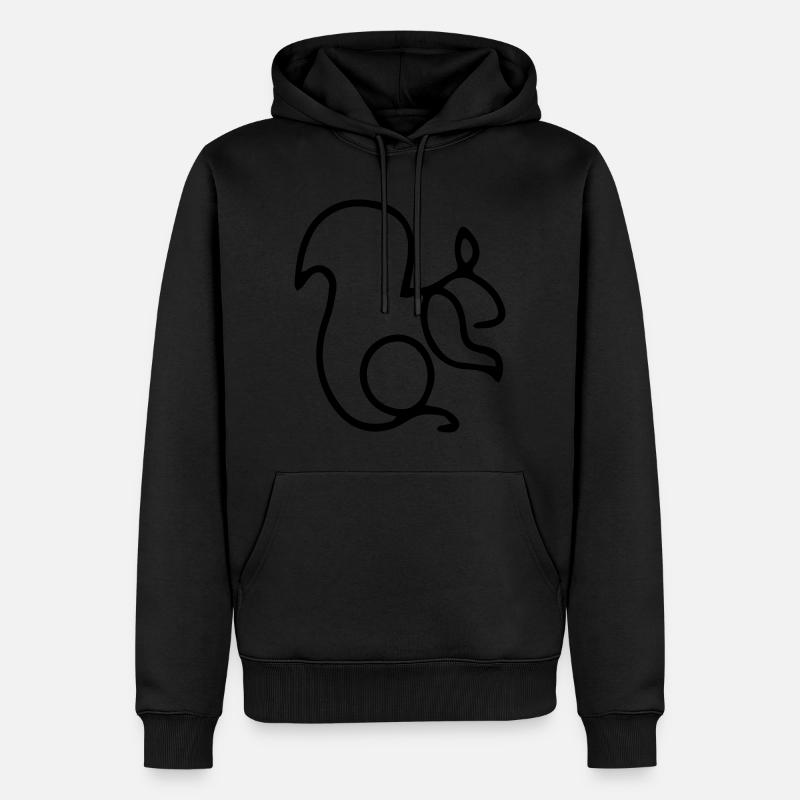 Écureuil onlin - Sweat à capuche Premium bio Homme - noir
