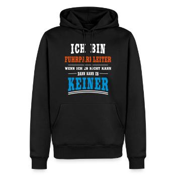 Fuhrparkleiter Beruf - Männer Premium Bio Hoodie - Schwarz - Vorne - Nico (187cm)