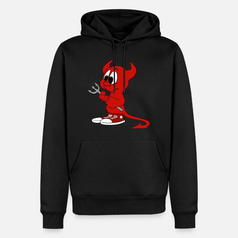 Teufelchen - Männer Premium Bio Hoodie - Schwarz