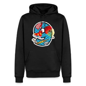 Eishockey 9. Geburtstagsparty Nummer 9 - 9 Jahre - Männer Premium Bio Hoodie - Schwarz - Vorne - Nico (187cm)
