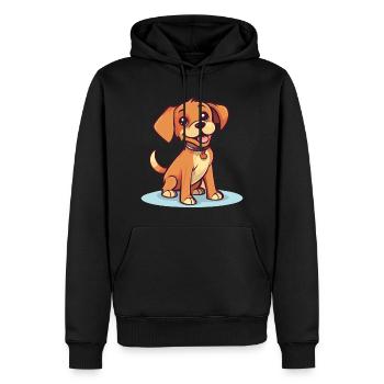 Conception de chien mignon pour les propriétaires de chiens - Sweat à capuche Premium bio Homme - noir - Devant - Nico (187cm)