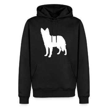 Regenbogen Himmel Weiße Mudi - Männer Premium Bio Hoodie - Schwarz - Vorne - Nico (187cm)