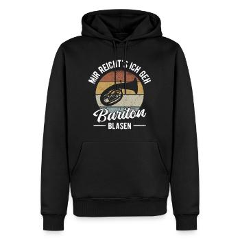 Baritonhorn Musiker Bariton Orchester Blasmusik - Männer Premium Bio Hoodie - Schwarz - Vorne - Nico (187cm)