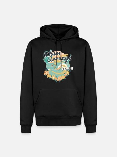 Rum Arranged Beach - Men’s Premium Organic Hoodie - black