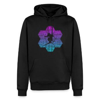 Ski Skiing - Männer Premium Bio Hoodie - Schwarz - Vorne - Nico (187cm)