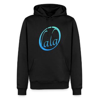 O lala - Männer Premium Bio Hoodie - Schwarz - Vorne - Nico (187cm)