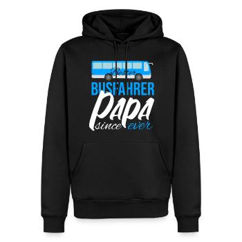 Busfahrer Papa Vater Schulbus Vatertag - Männer Premium Bio Hoodie - Schwarz - Vorne - Nico (187cm)