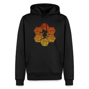 Ski - Männer Premium Bio Hoodie - Schwarz - Vorne - Nico (187cm)