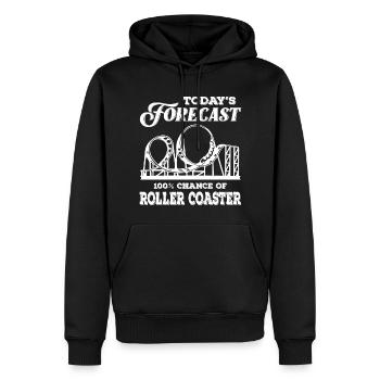 Today s Forecast 100 Chance Of Roller Coasters - Männer Premium Bio Hoodie - Schwarz - Vorne - Nico (187cm)