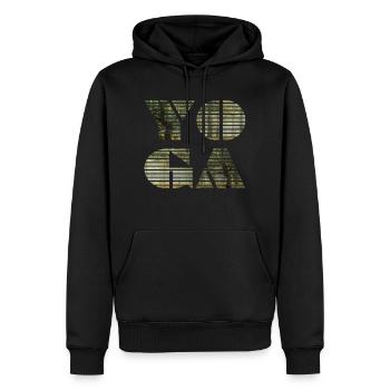 Yoga, Hatha, Pilates, Professeur de Yoga, Power Yoga, - Sweat à capuche Premium bio Homme - noir - Devant - Nico (187cm)
