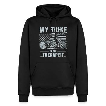 Idées cadeaux Trike | Triker Moto Trikes Motard - Sweat à capuche Premium bio Homme - noir - Devant - Nico (187cm)