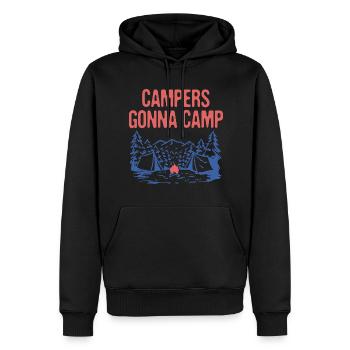 Campers Gonna Camp Summer Vacation Tropical Trip - Männer Premium Bio Hoodie - Schwarz - Vorne - Nico (187cm)