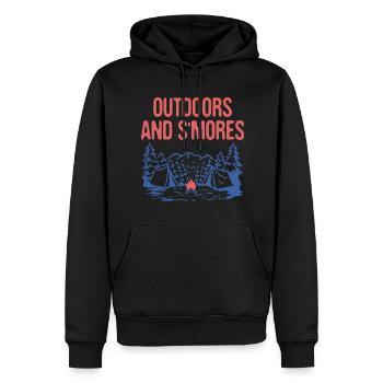 Plein air et S’mores Camping Foodie Camper Food - Sweat à capuche Premium bio Homme - noir - Devant - Nico (187cm)