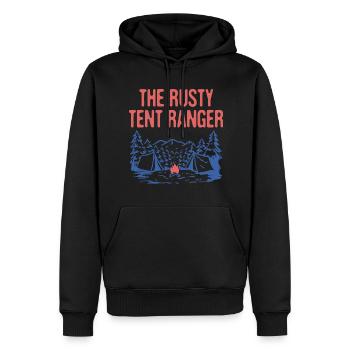 The Rusty Tent Ranger Camping Friends Camper - Männer Premium Bio Hoodie - Schwarz - Vorne - Nico (187cm)