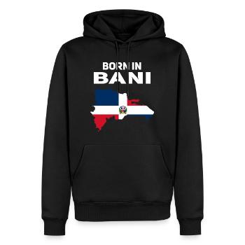 Dominikanische Republik - Männer Premium Bio Hoodie - Schwarz - Vorne - Nico (187cm)