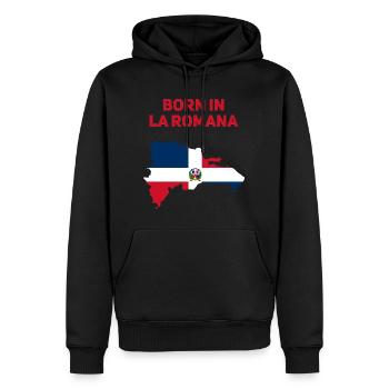 La Romana - Männer Premium Bio Hoodie - Schwarz - Vorne - Nico (187cm)