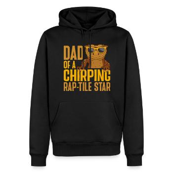 Lézard Gecko couronné Herpétologiste des reptiles - Sweat à capuche Premium bio Homme - noir - Devant - Nico (187cm)