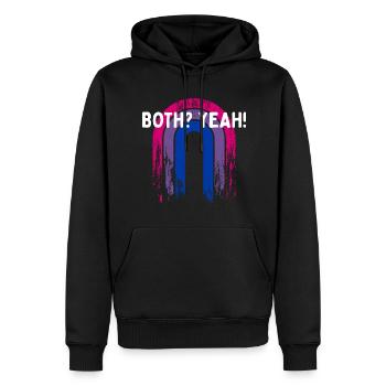 Les deux oui Bisexuel LGBTQ Bi Pride Asexual Dictons - Sweat à capuche Premium bio Homme - noir - Devant - Nico (187cm)