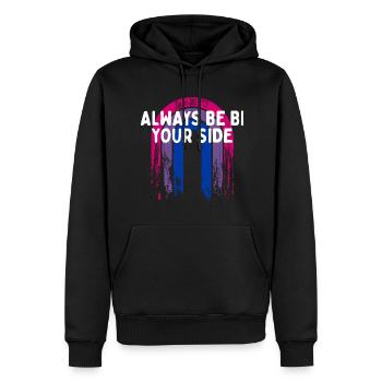 Soyez toujours bi de votre côté Couples bisexuels Bi Fierté - Sweat à capuche Premium bio Homme - noir - Devant - Nico (187cm)
