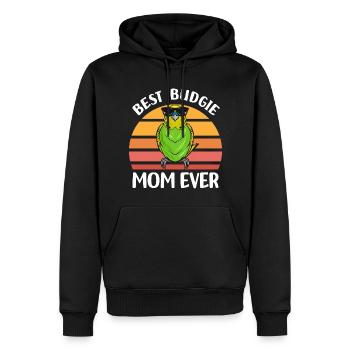 Budgerigar Animaux | Idée cadeau Oiseaux Oiseaux - Sweat à capuche Premium bio Homme - noir - Devant - Nico (187cm)