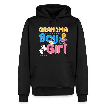 Pink or Blue Grandma Loves You Best Granny Ever - Männer Premium Bio Hoodie - Schwarz - Vorne - Nico (187cm)