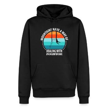 Vintage Bouldern Boulderer Klettern Kletterer - Männer Premium Bio Hoodie - Schwarz - Vorne - Nico (187cm)