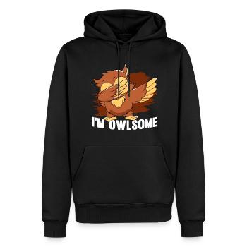 I'm Owlsome Ornithologist Nocturnal Bird Cool Dabb - Männer Premium Bio Hoodie - Schwarz - Vorne - Nico (187cm)