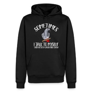 Graupapagei African Grey Parrot Papagei - Männer Premium Bio Hoodie - Schwarz - Vorne - Nico (187cm)