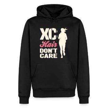 Crosslauf | Cross Country Läufer Berglauf Geschenk - Männer Premium Bio Hoodie - Schwarz - Vorne - Nico (187cm)