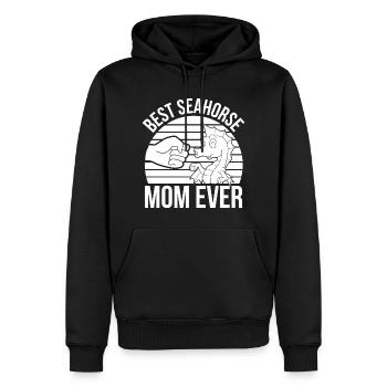 Seepferdchen | Meer Seepferd Tiere Fische Geschenk - Männer Premium Bio Hoodie - Schwarz - Vorne - Nico (187cm)