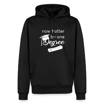 now hotter by one degree - Men’s Premium Organic Hoodie - black - Front - Nico (187cm)
