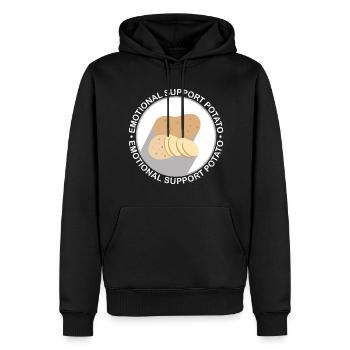 Soutien émotionnel Soutien Gentillesse extravertie - Sweat à capuche Premium bio Homme - noir - Devant - Nico (187cm)